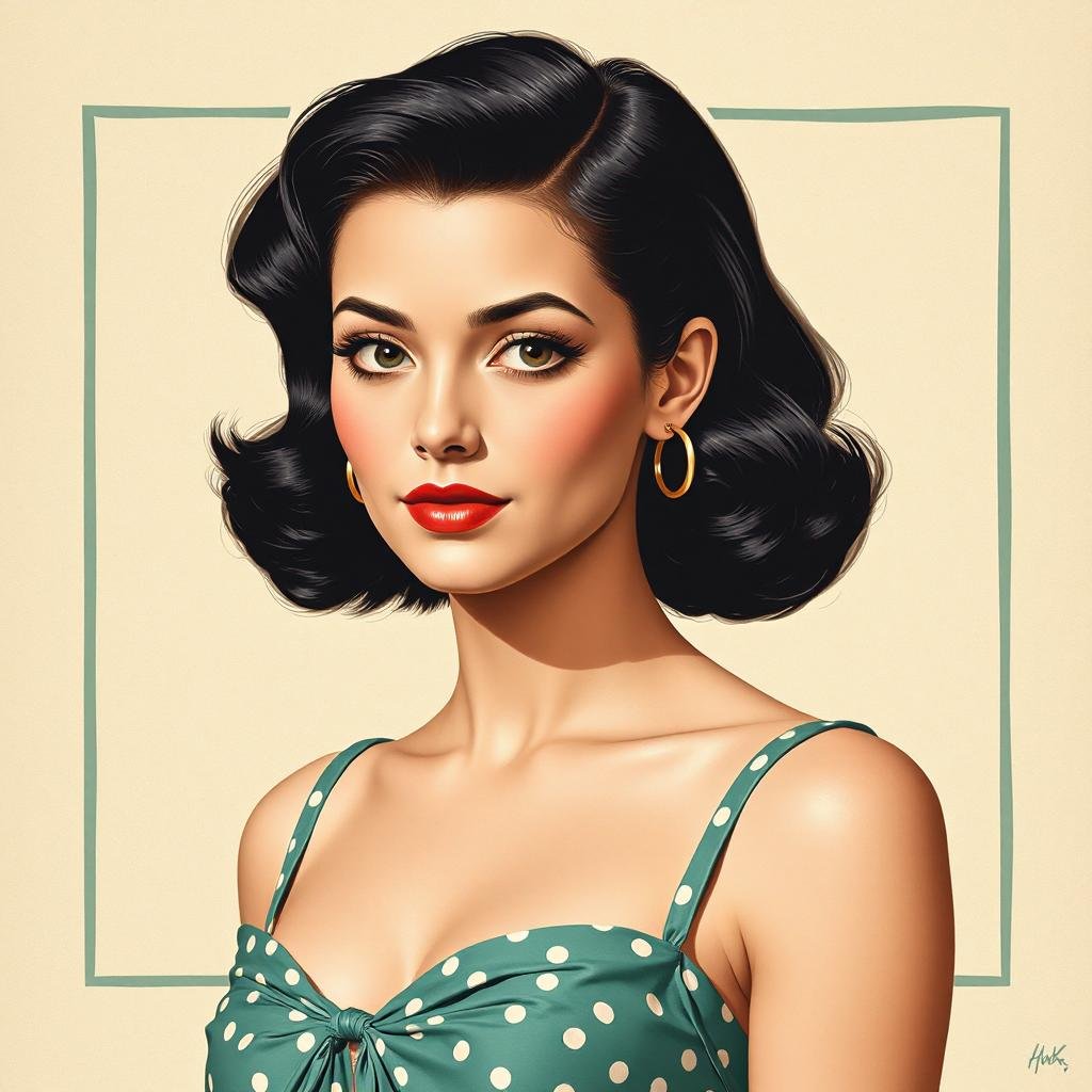 Frau Schwarze Haarefotor Creation 2025 10 04 1